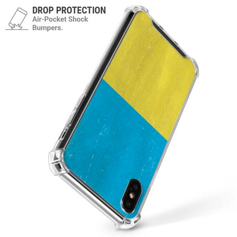 Ukraine Flag Distressed iPhone X/XS Clear Case